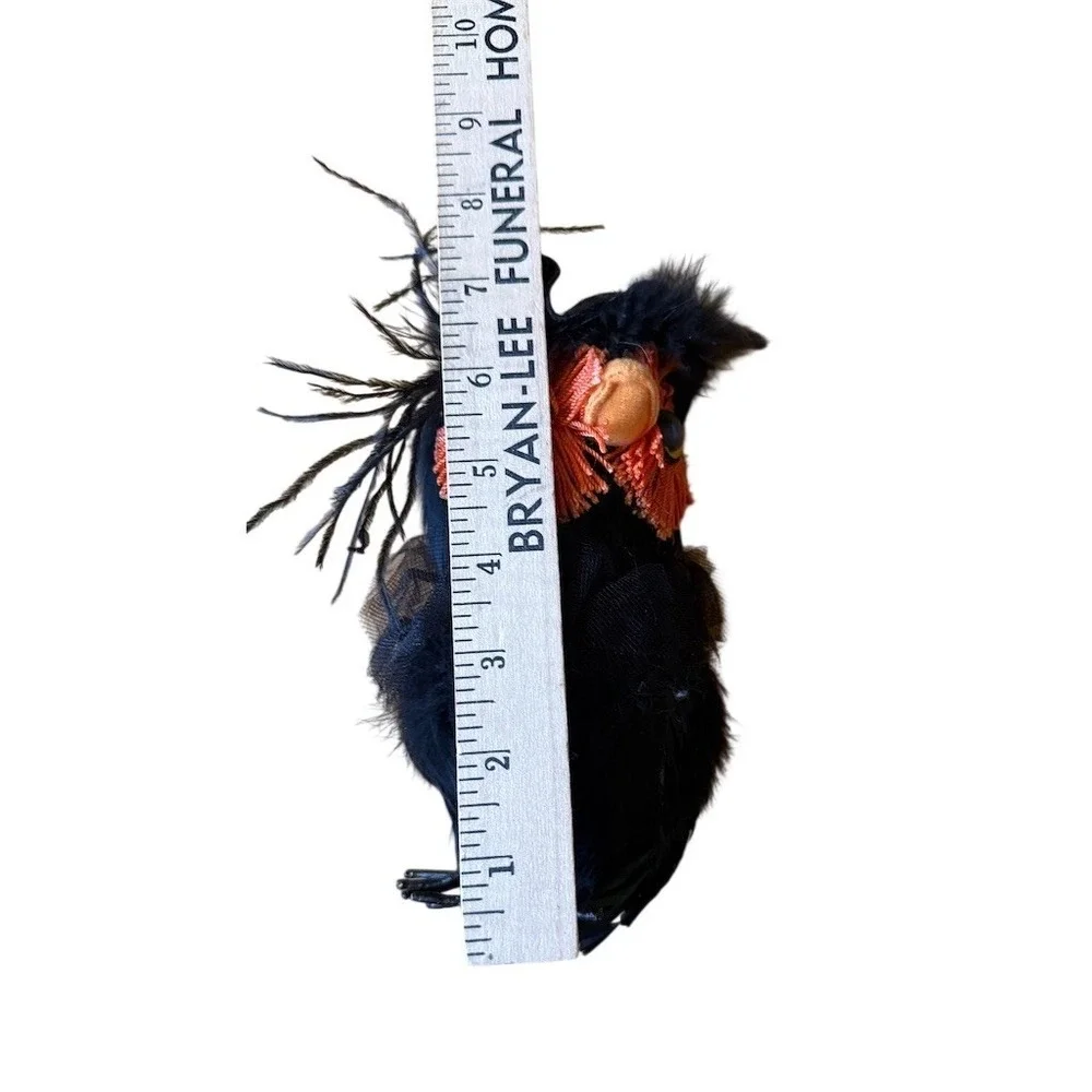 Pier 1 Imports Black Feather Owl Figurine Halloween Witch Hat 7 in decor fall